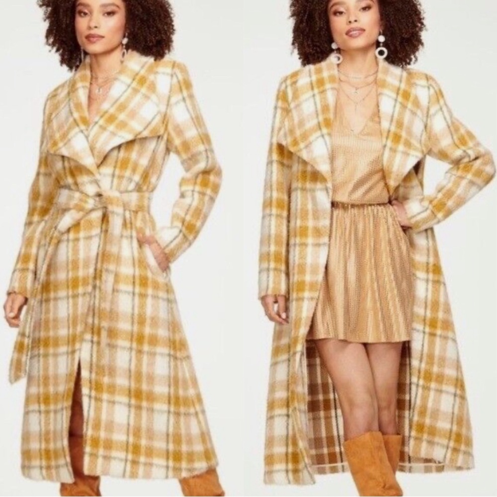 Ramy Brook Brooklyn Plaid Wrap Coat - Picture 2 of 6